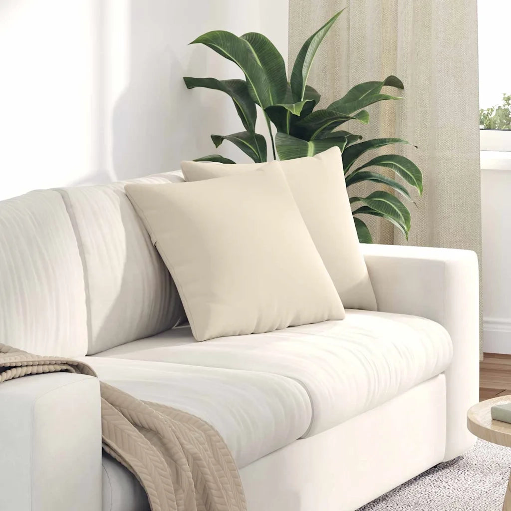 Cuscini da Divano 2 pcs Beige 45 x 45 cm Tessuto 42013945