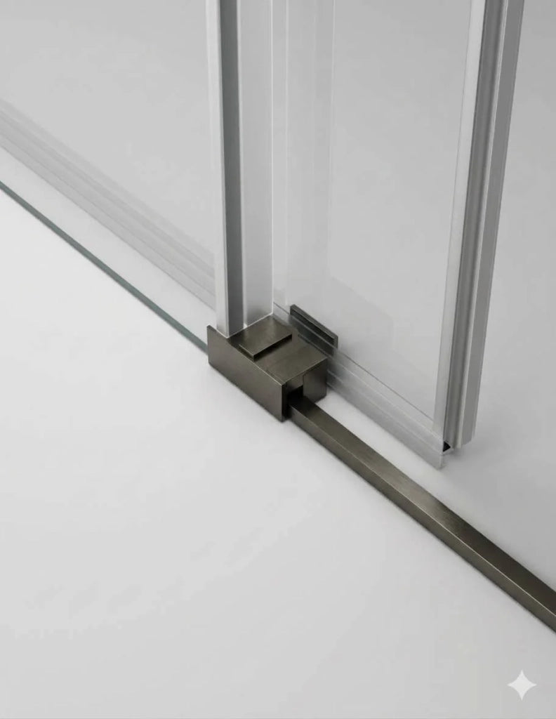 Box doccia ingresso angolare 2+2 THALASSA (BASIC) 95x70 cm Titanio vetro trasparente