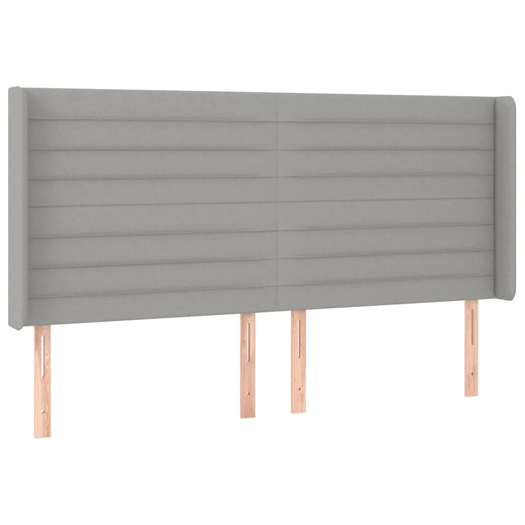 Letto a Molle Materasso e LED Grigio Chiaro 200x200 cm Tessuto 3138421