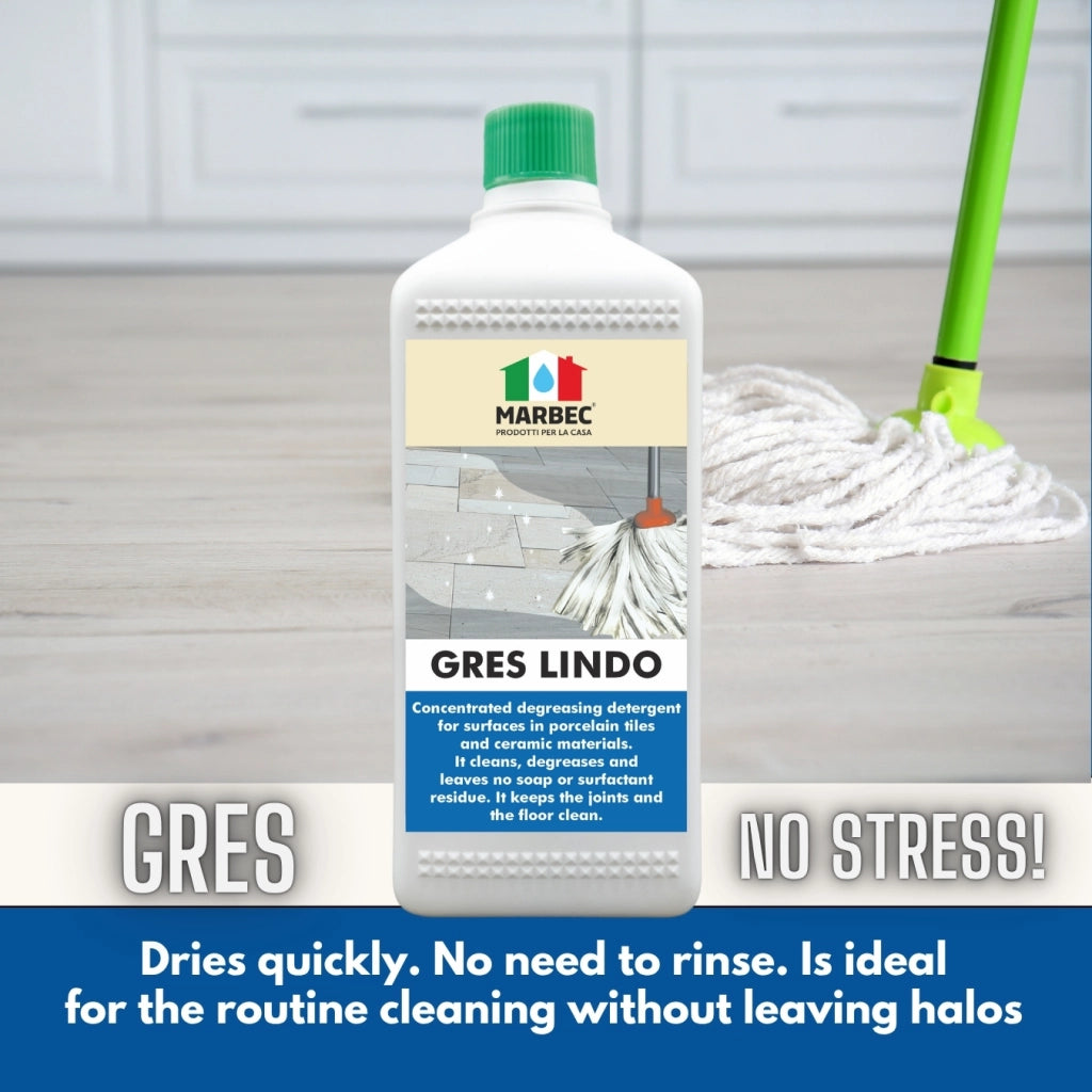 Detergente per gres porcellanato GRES LINDO   1LT + Tampone in Melamina