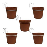 KIT VASI CON BALCONIERA 'POP-UP' Ø 12x13h - Col.Terracotta
