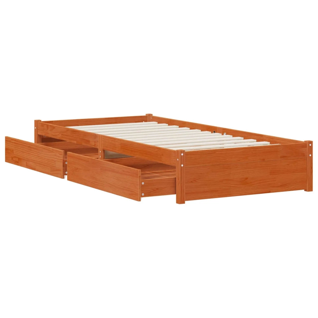 Struttura del letto 3 pcs Marrone cerato Legno di pino 3423812