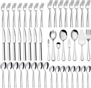 Set di posate in acciaio inox stabile, 68 pezzi.