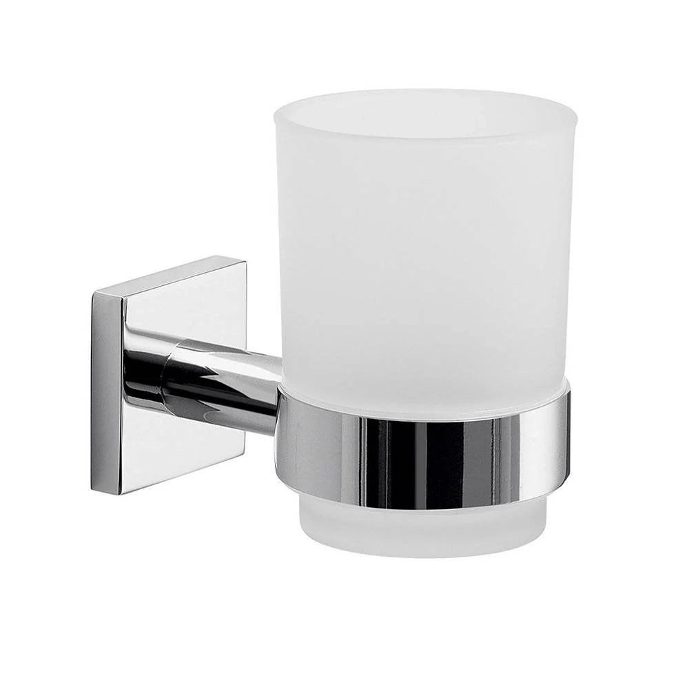 Set portaspazzolini e dosasapone da muro Gedy linea Fuji cromato