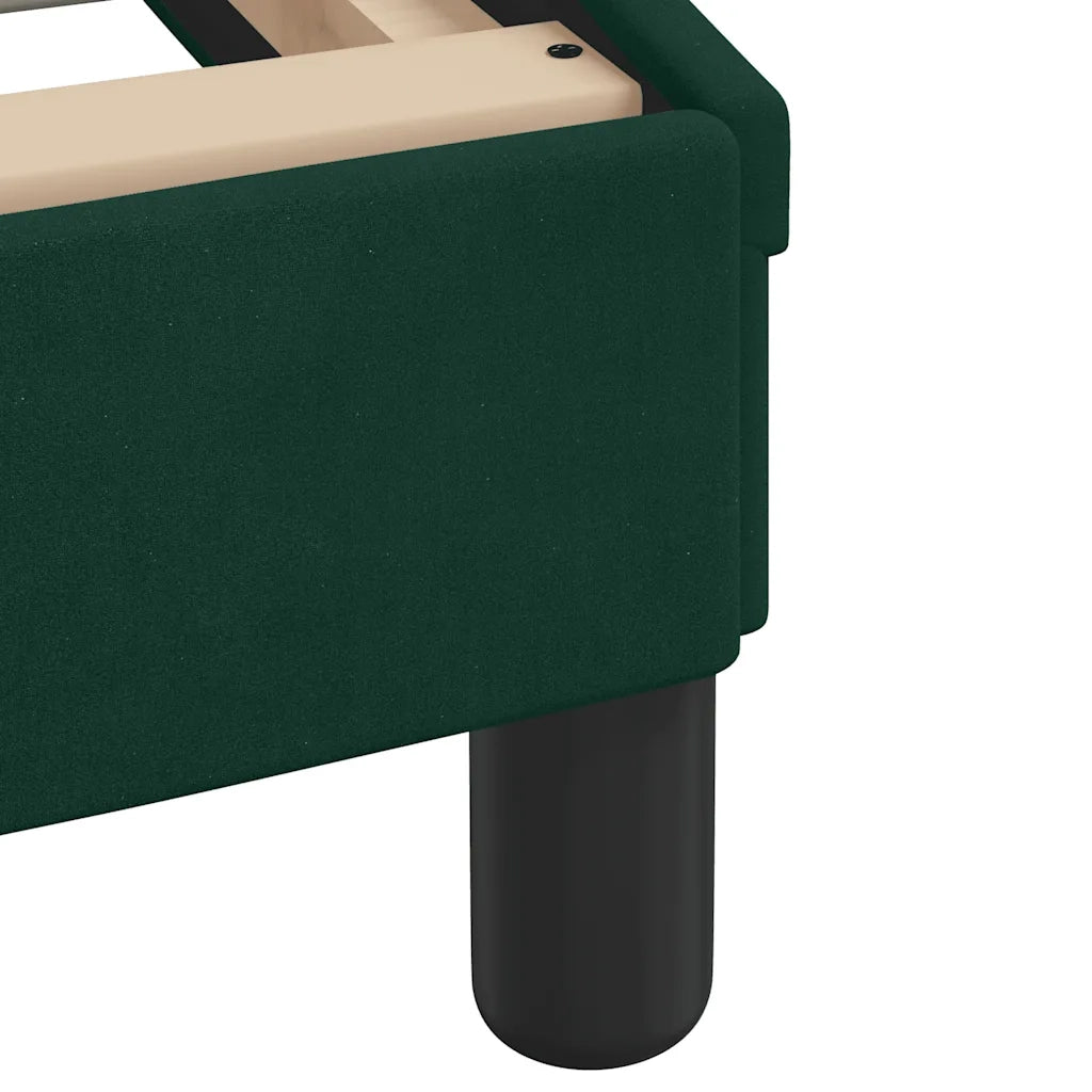 Letto con Materasso Verde Scuro 80x200 cm in Velluto