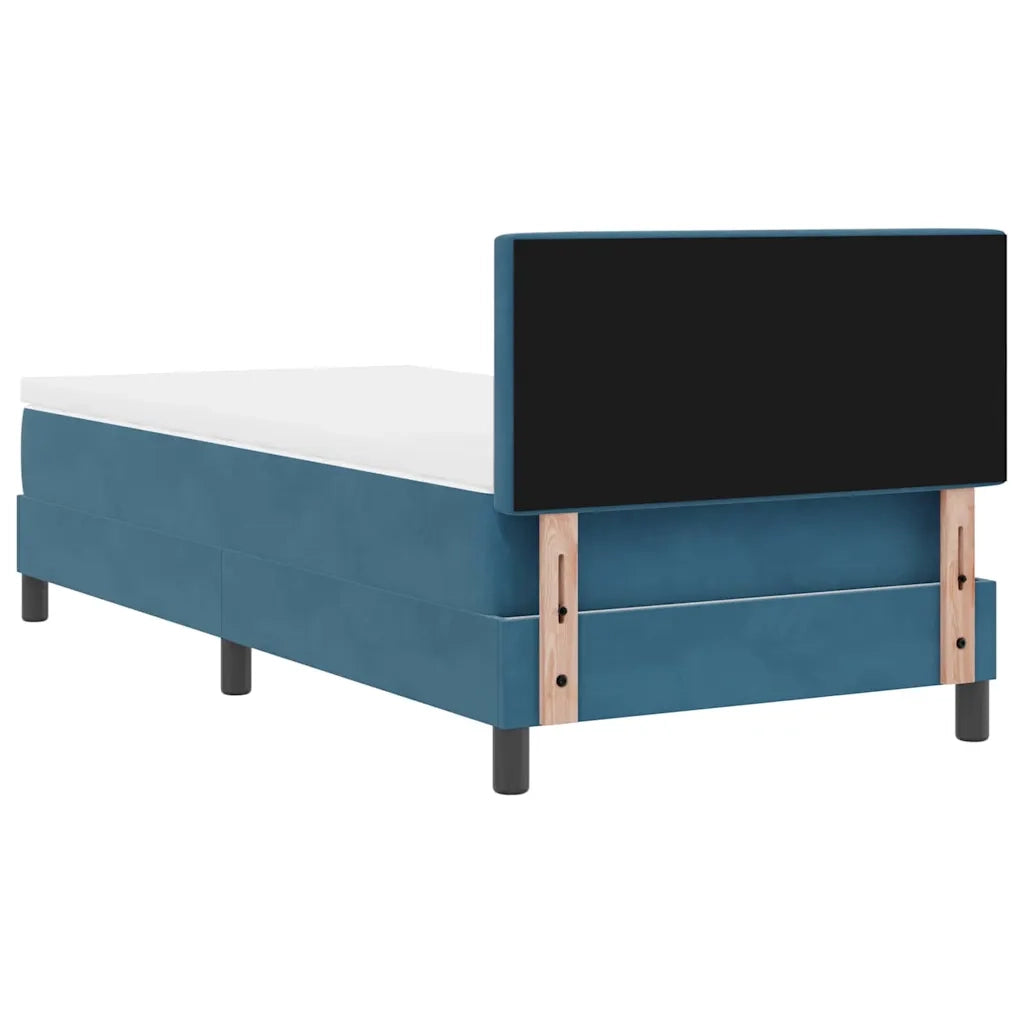 Letto a Sorgente LED con led Blu Scuro 90 x 190 cm Velluto 3342558