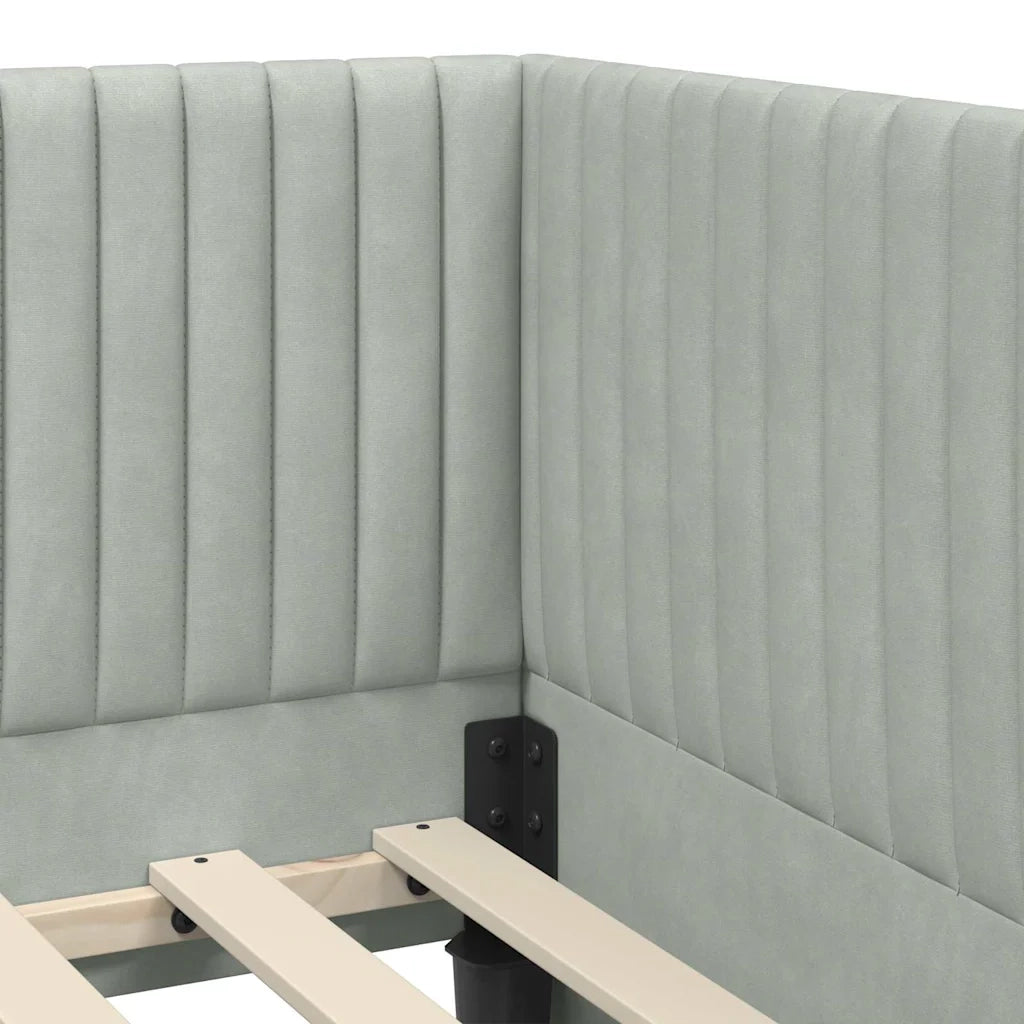 Cornice del letto ad angolo Grigio chiaro 80 cm x 200 cm 42016246