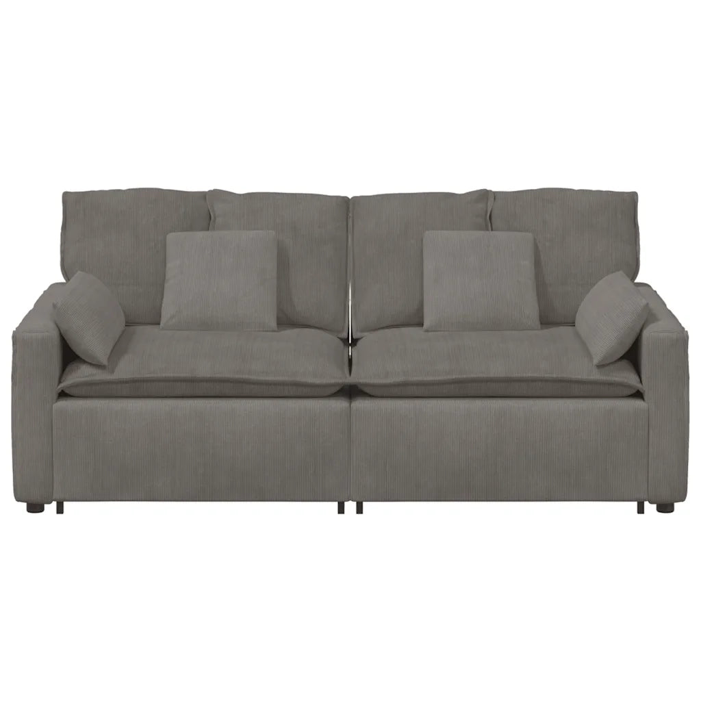Divano Modulare con Cuscini Grigio Chiaro 3321137
