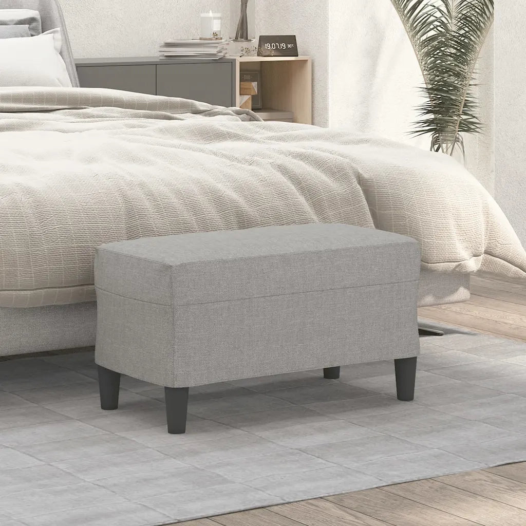 Panca Grigio chiaro 70x35x41 cm in Tessuto 349383