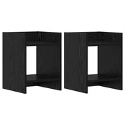 Supporto per piante | Sostegno per piante 2 pz Rovere Nero 30 x 30 x 40 cm