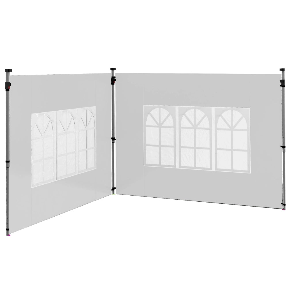 Pannelli laterali per tenda da giardino 3x3m con finestra ¨C Minimal ¨C 295x195cm bianco