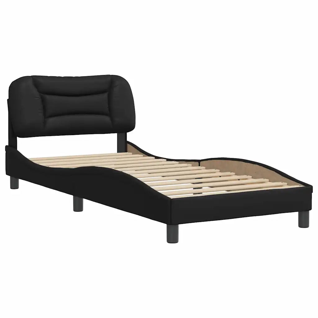 Giroletto senza Materasso Hvar Nero 80x200 cm in Similpelle