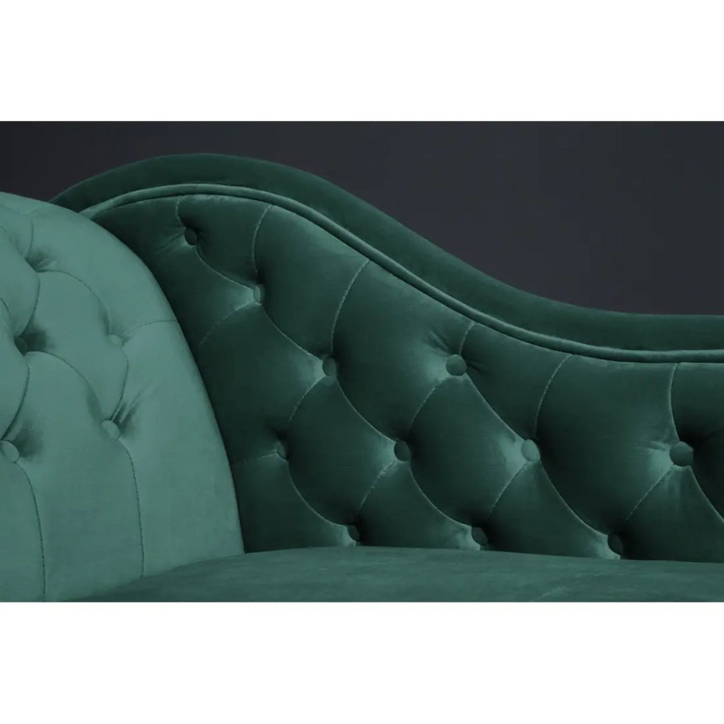 Méridienne EDGAR – Verde smeraldo – Velluto stile barocco