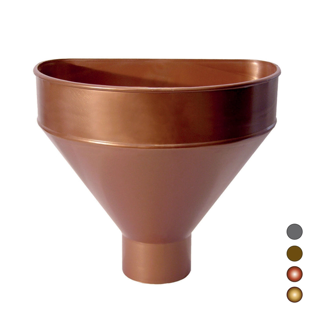 RACCOGLITORE MONOLITICO IN PVC PER PLUVIALI- Diam. 80 - Rame antico- DH- pezzi 1