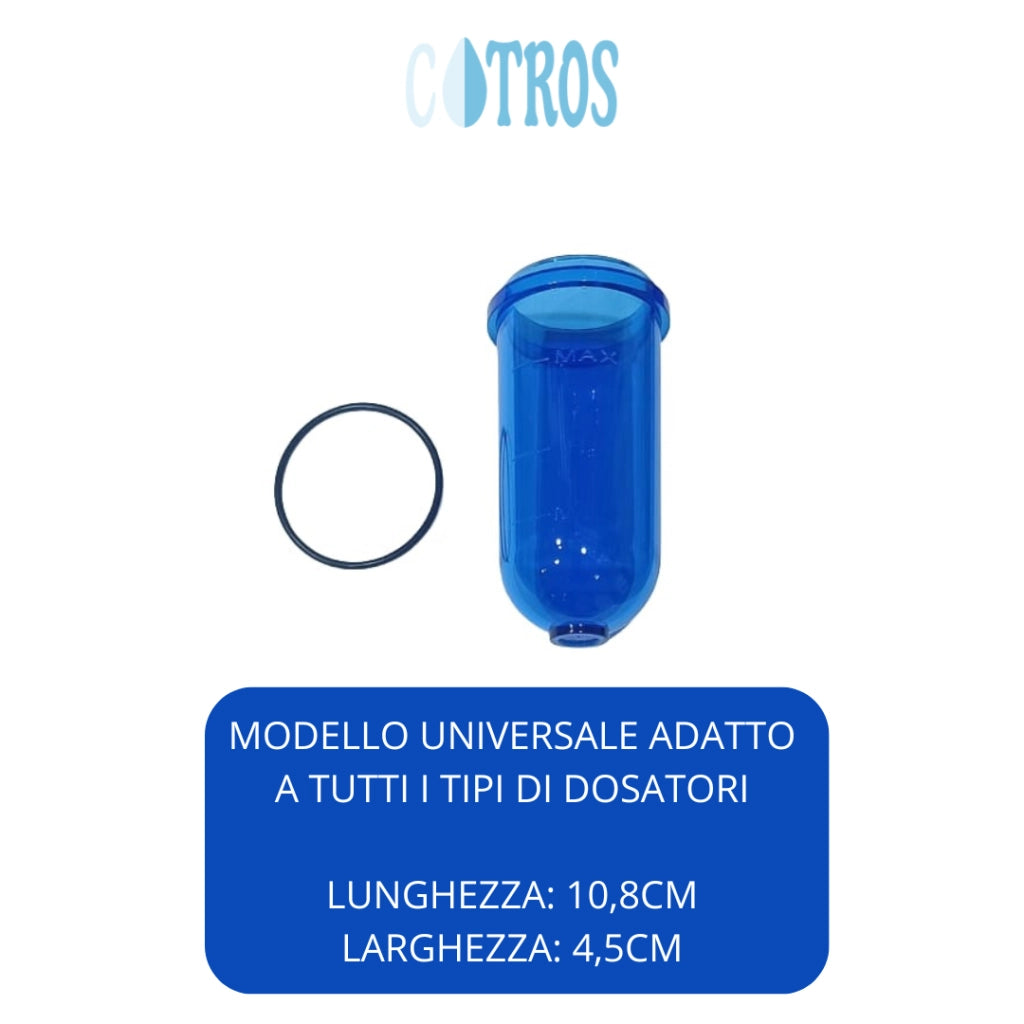 Bicchiere dosatore polifosfati universale con oring