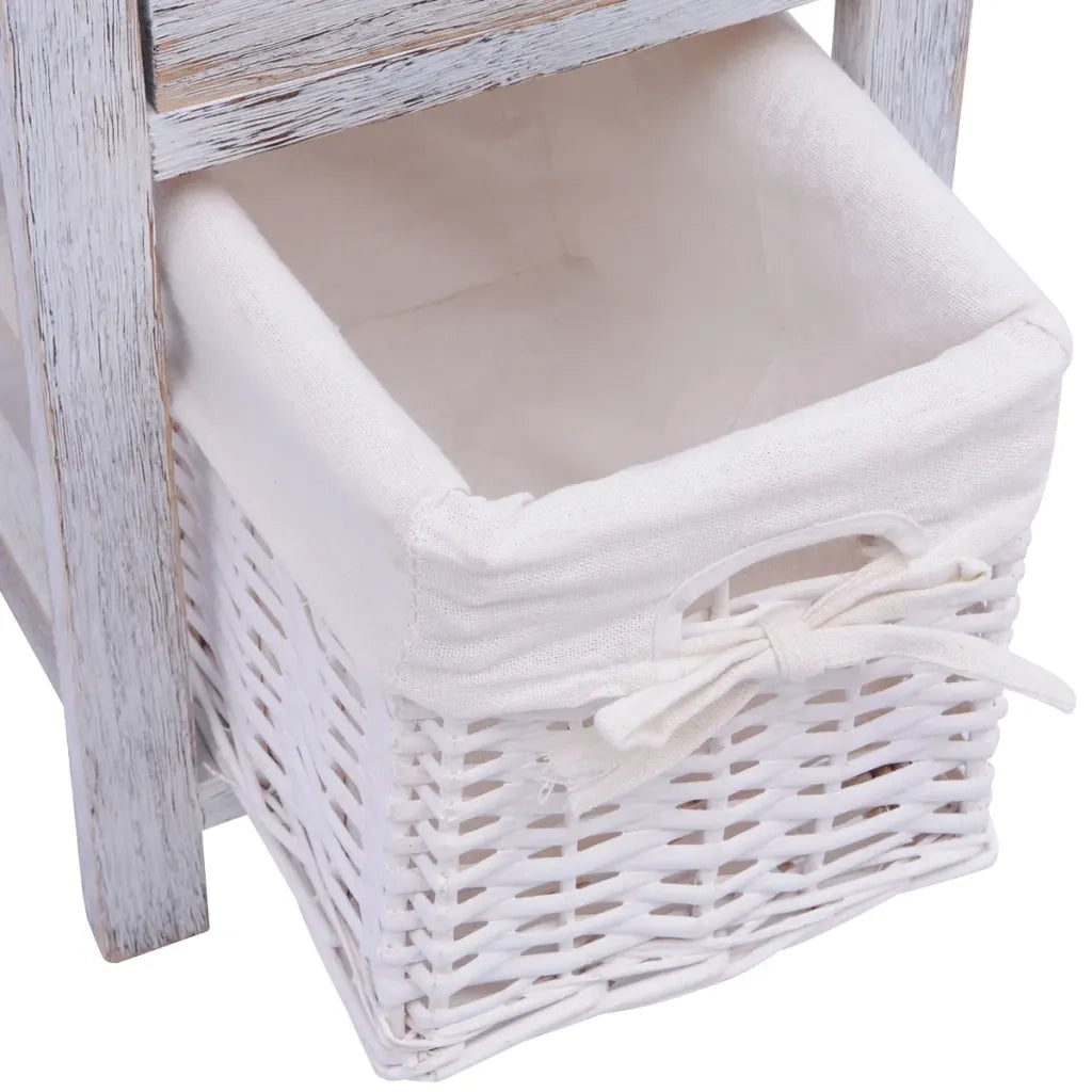 Set di 2 Comodini | Armadio da Notte | Mobiletto da notte da Notte Set in Legno Bianco