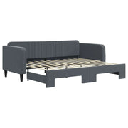 Divano letto | Sof¨¤ letto | Letto singolo Estraibile Grigio Scuro 90x200cm Velluto