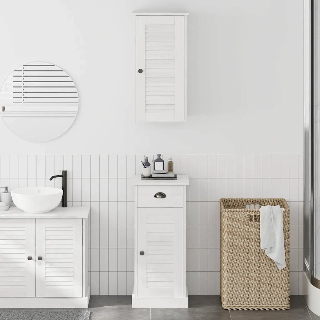 Mobile da Bagno con cassetto VIGO 2 pcs Bianco e Bianco Antico 3328538
