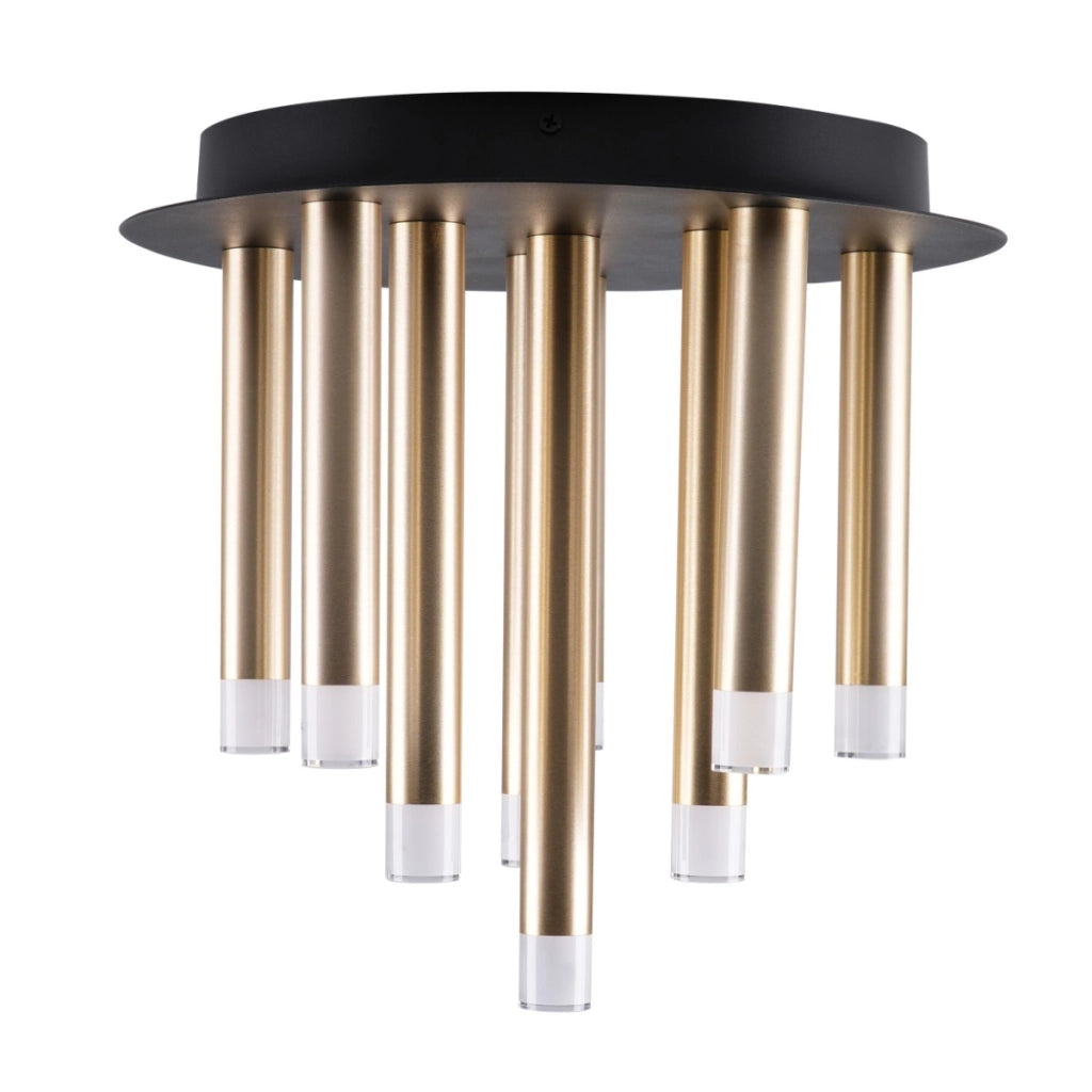 Plafoniera Polux GLAM oro/nero 9 luci G9 alluminio Ø30cm