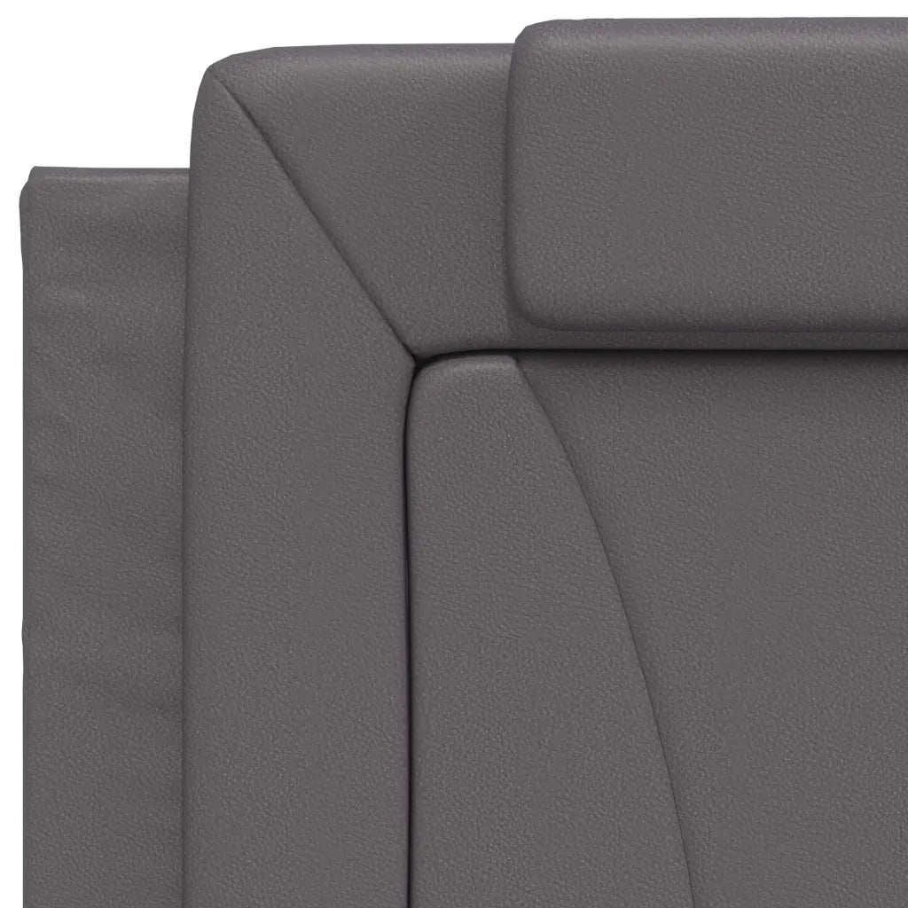 Letto Viana con Materasso Grgio 90x200 cm in Similpelle