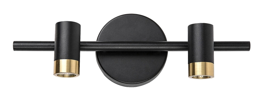 Plafoniera Rabalux Kadir nero oro 2 spot LED 6W