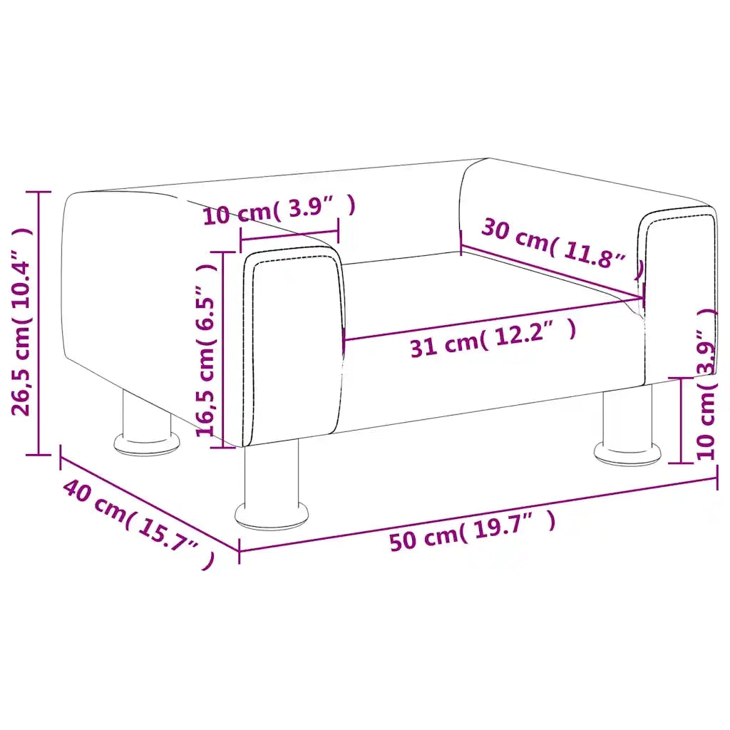 Divano per Bambini-Sofa-Divanetto Rosa 50x40x26,5 cm in Velluto