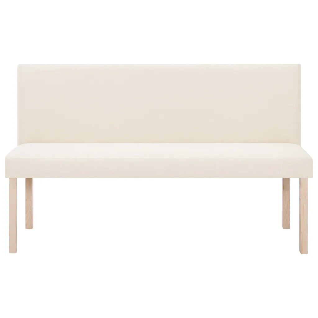 Panca-Sgabello 139,5 cm Crema in Poliestere