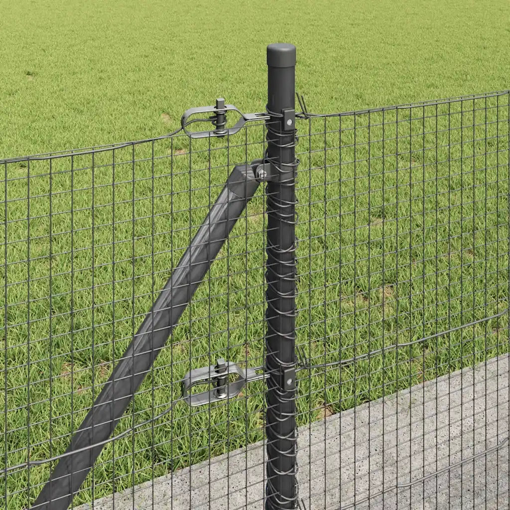 Recinzione con pali. Grigio 0.4 x 10 m Acciaio 3352504