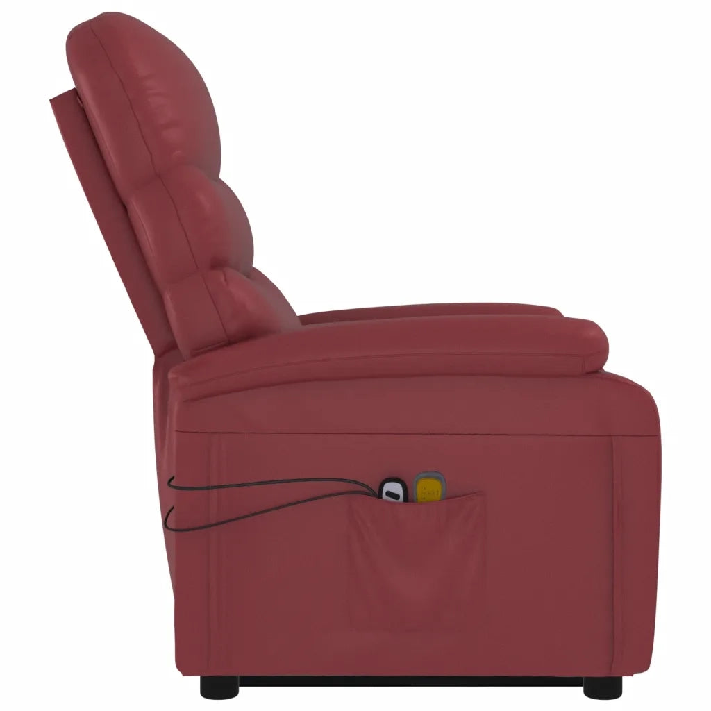 Poltrona Alzapersona Rosso Vino Similpelle 321287