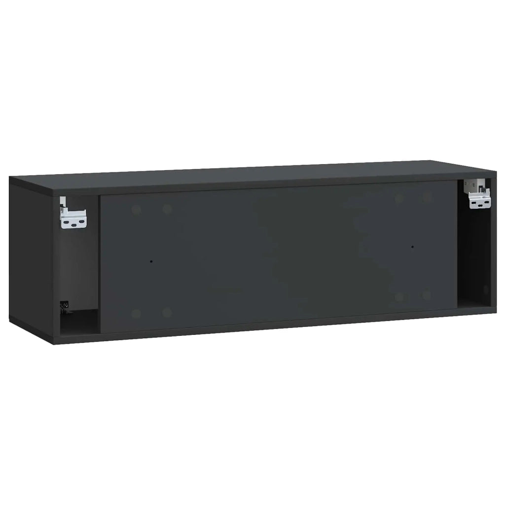 Mobile Porta TV da Muro-Credenza per TV sospesa Montaggio a parete Nero 98 x 31 x 30 cm 531606