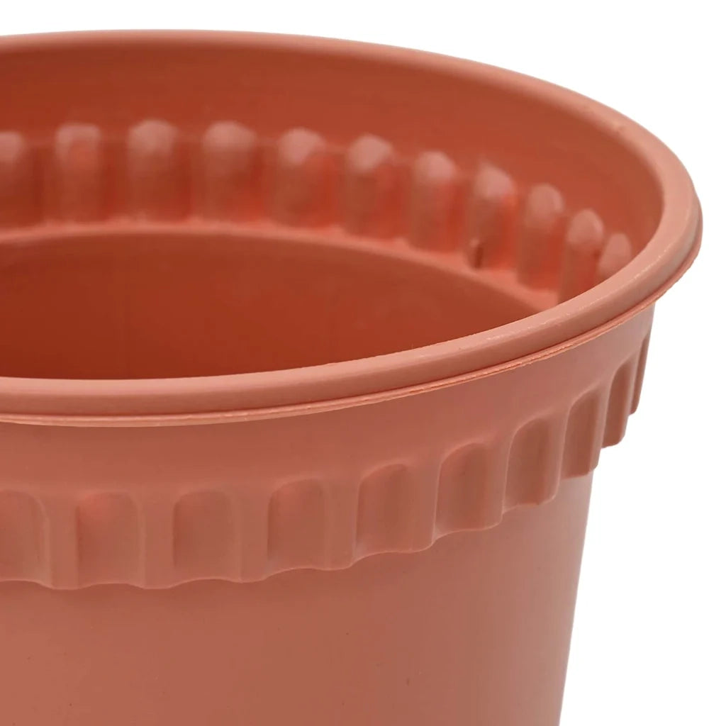 Vasi per Piante 6 pcs Rosso Mattone Ø 12,5 x 10 cm Plastica 3403254
