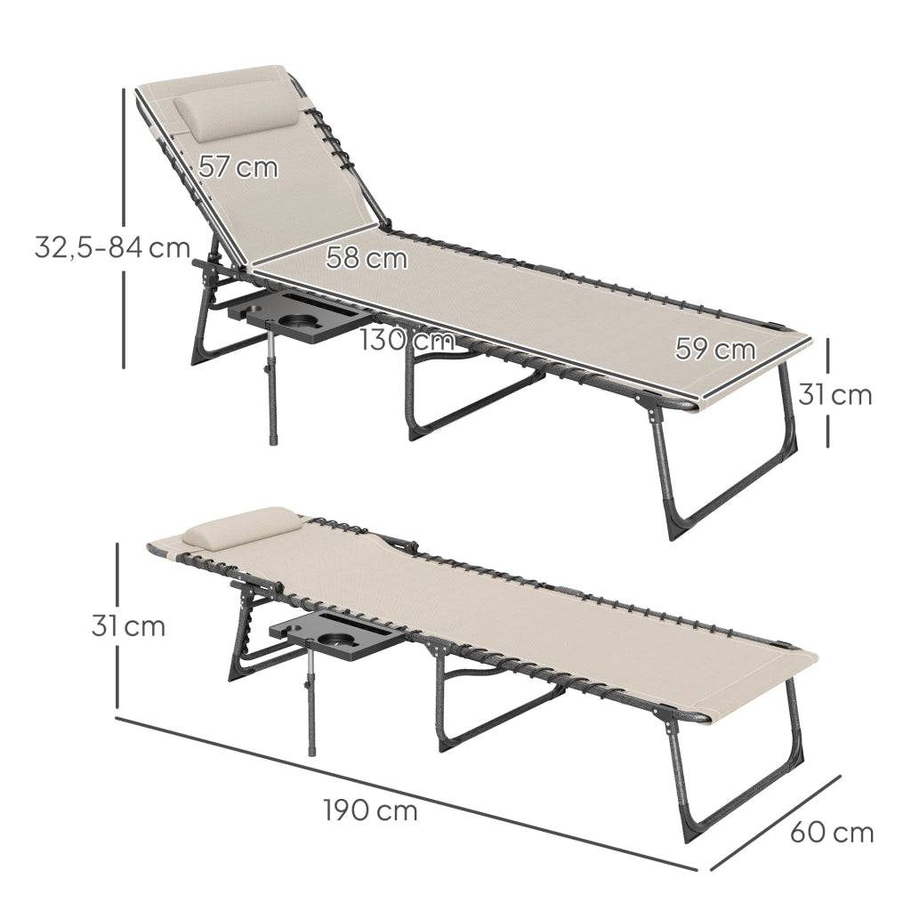 Divano letto ¨C Minimal ¨C crema, tessuto, struttura metallo, 190x60x31 cm