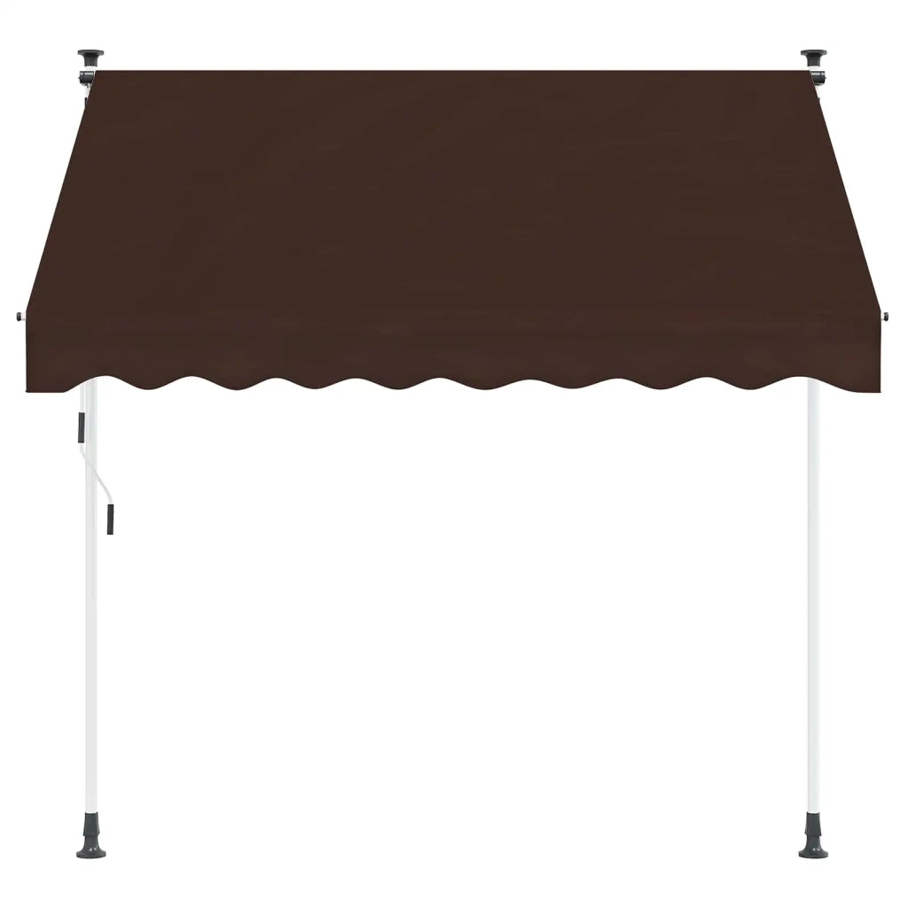 Tenda da Sole | Tenda retrattile manuale Marrone 400 cm