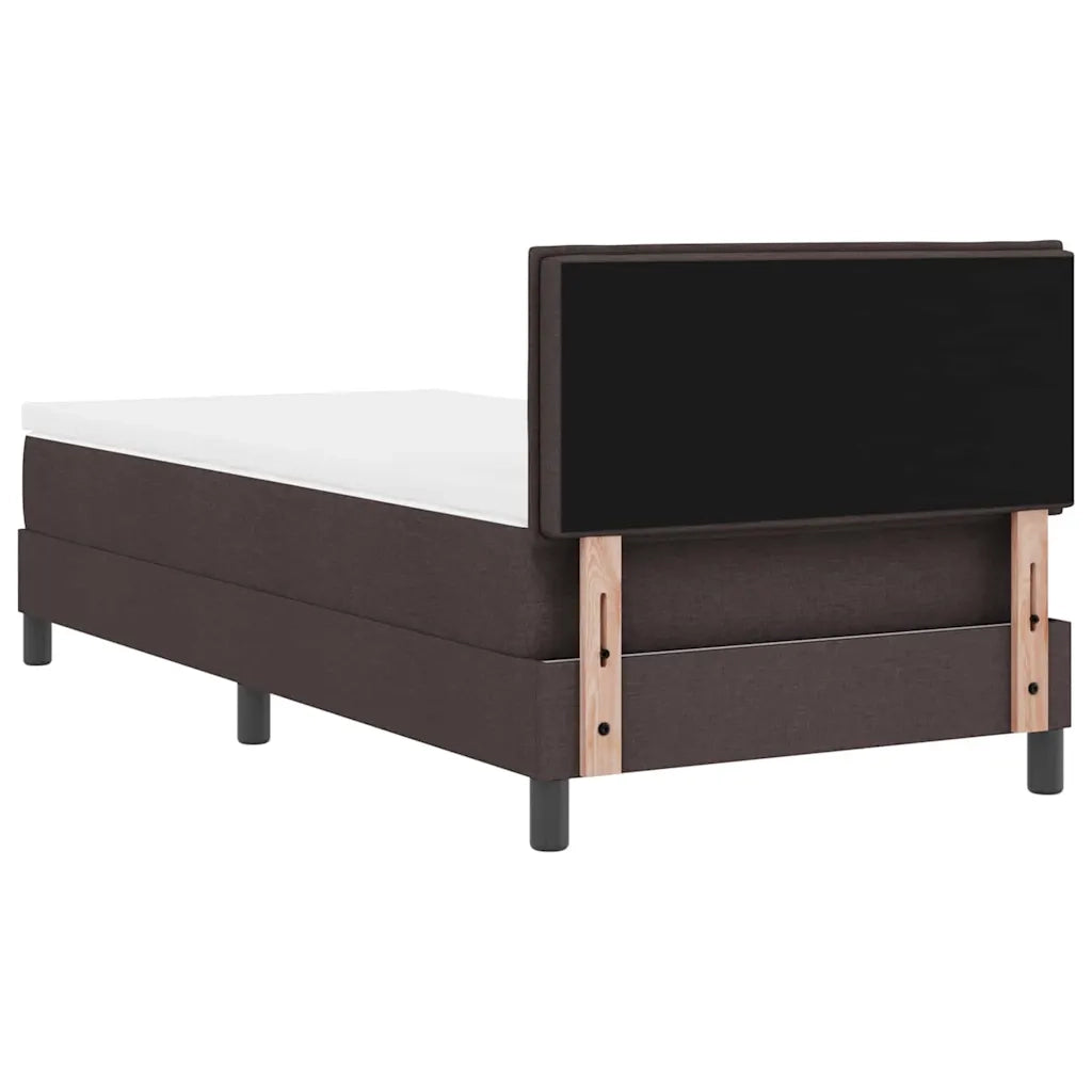 Letto a molle con testiera Marrone Scuro 90 x 200 cm Tessuto 3338583