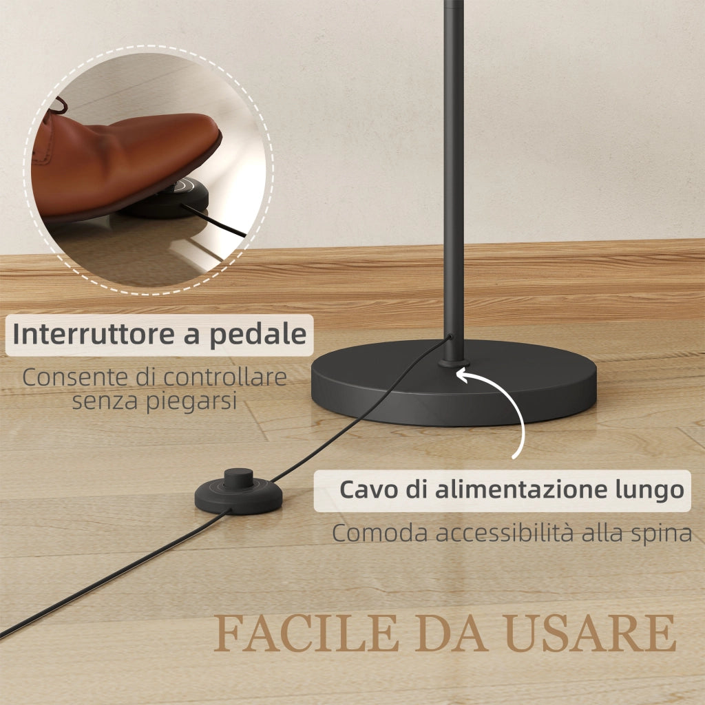 Lampada da Terra LED Dimmerabile con Telecomando, 11 Temperature e 11 Luminosit¨¤, Timer 60 Minuti, Nero