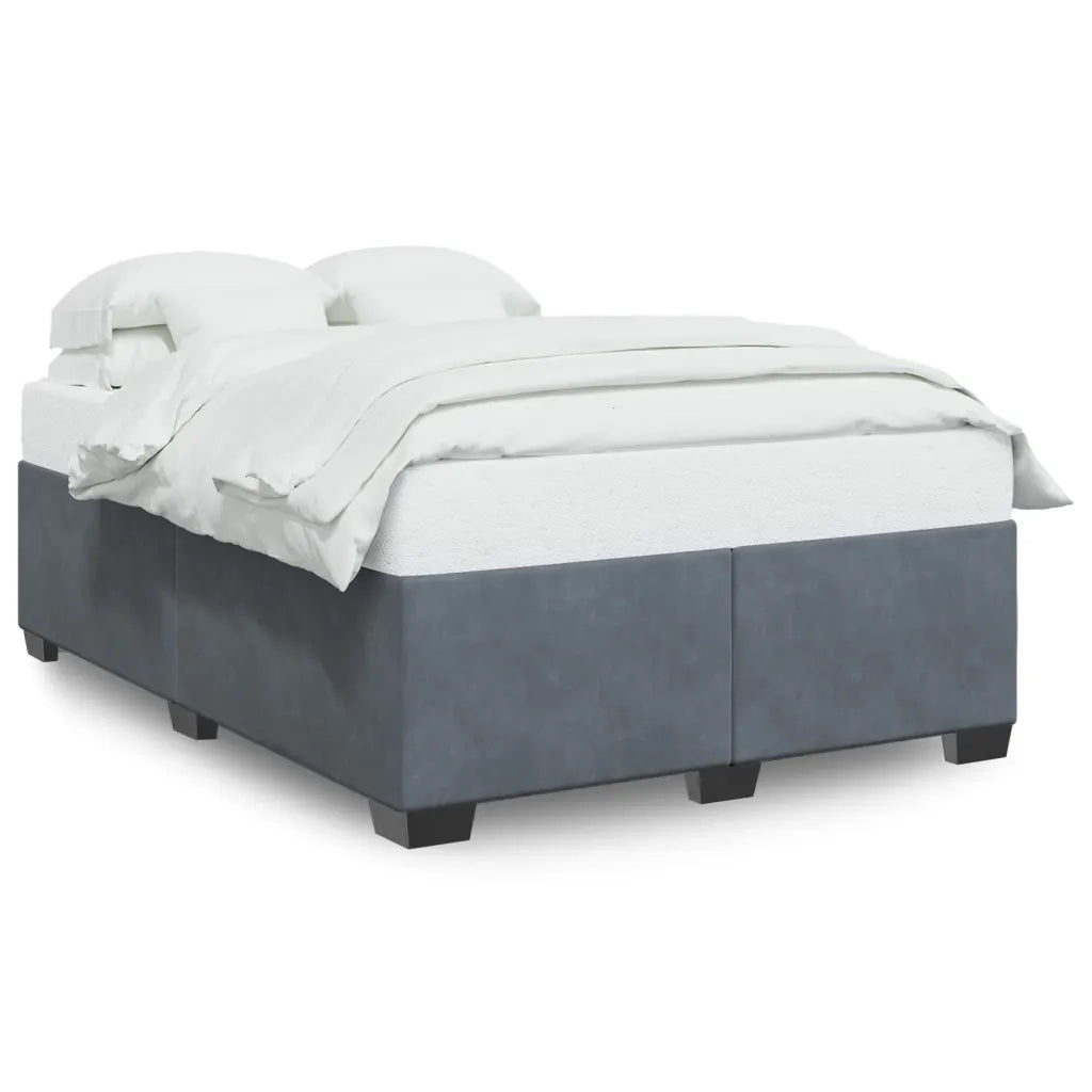 Giroletto senza Materasso Grigio Scuro 140x190 cm Velluto 3284632
