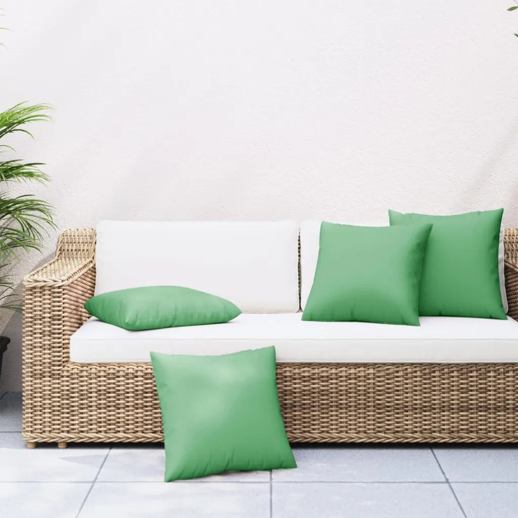 Cuscini per Divano 4 pz-Set di 4 Cuscini per Sofa Verdi 60x60 cm in Tessuto