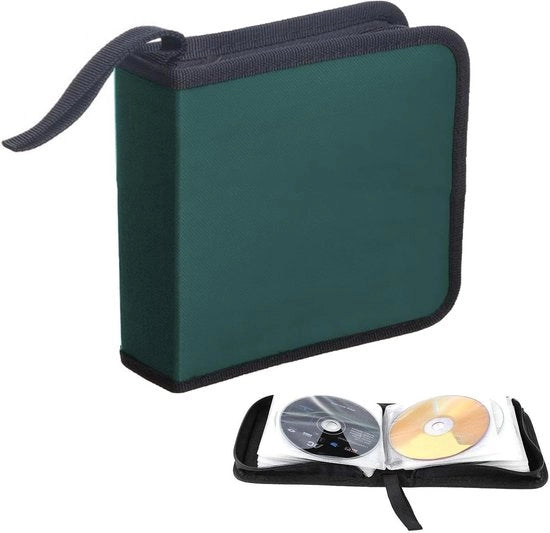 Opbergtas per CD per 44 dischi - Verde - Opbergtas per auto e per casa