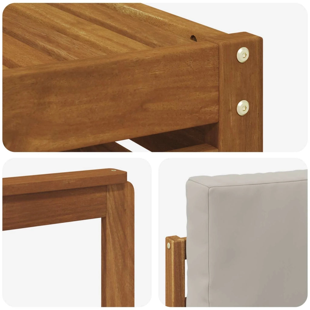 Set di divani da esterno 6 pcs Grigio Naturale e Chiaro 3374676