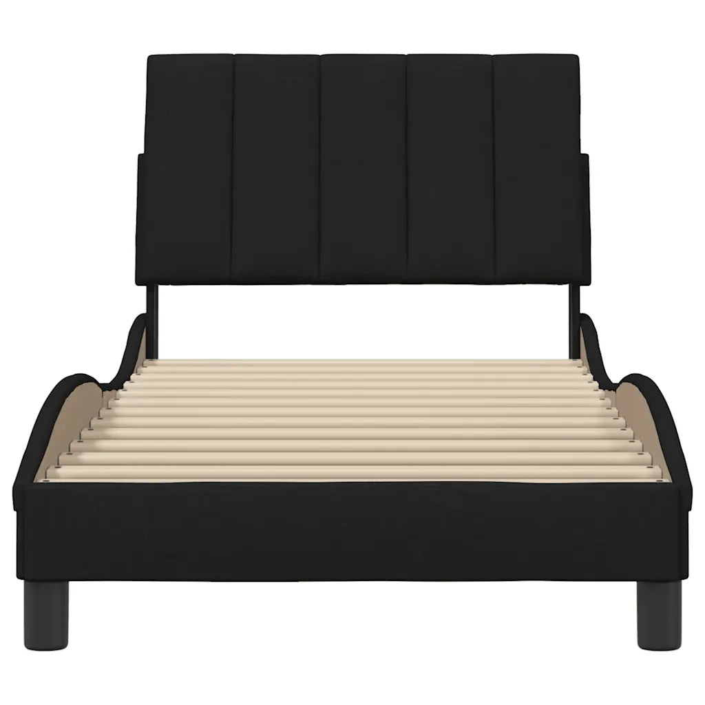 Giroletto senza Materasso Hanko Nero 90x190 cm in Tessuto