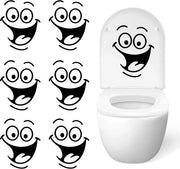 Sticker per WC - 6 pezzi - Sticker per occhiali WC e coperchio di chiusura