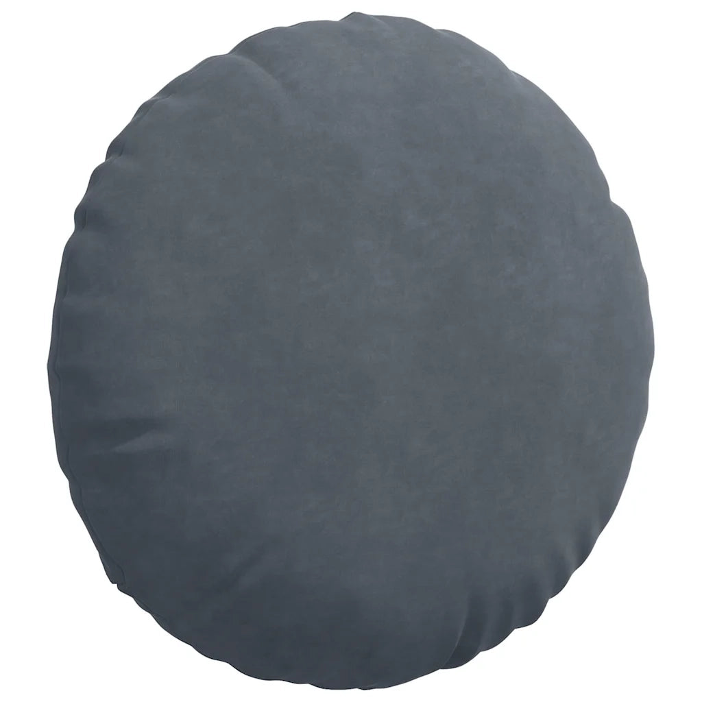 Cuscini per Seduta 2 pcs Grigio scuro Ø 40 x 13 cm Velluto 42014249