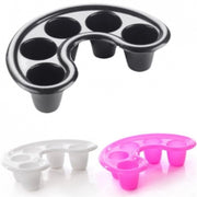 Trade Shop - Ciotola Manicure Ammollo Soak Off Separa 5 Dita Nail Art Solventi Plastica -