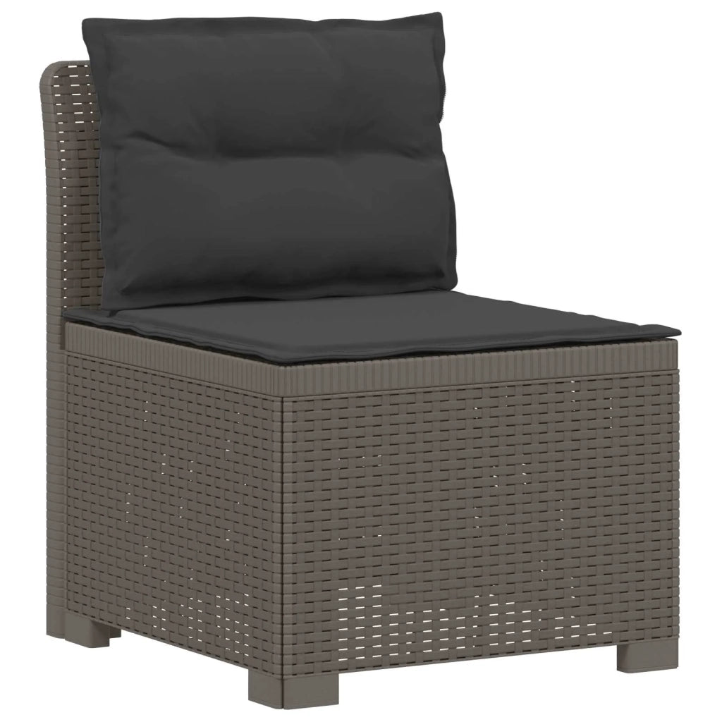 Divano da Giardino 5 Posti con Cuscini Stile Rattan PP 3444099