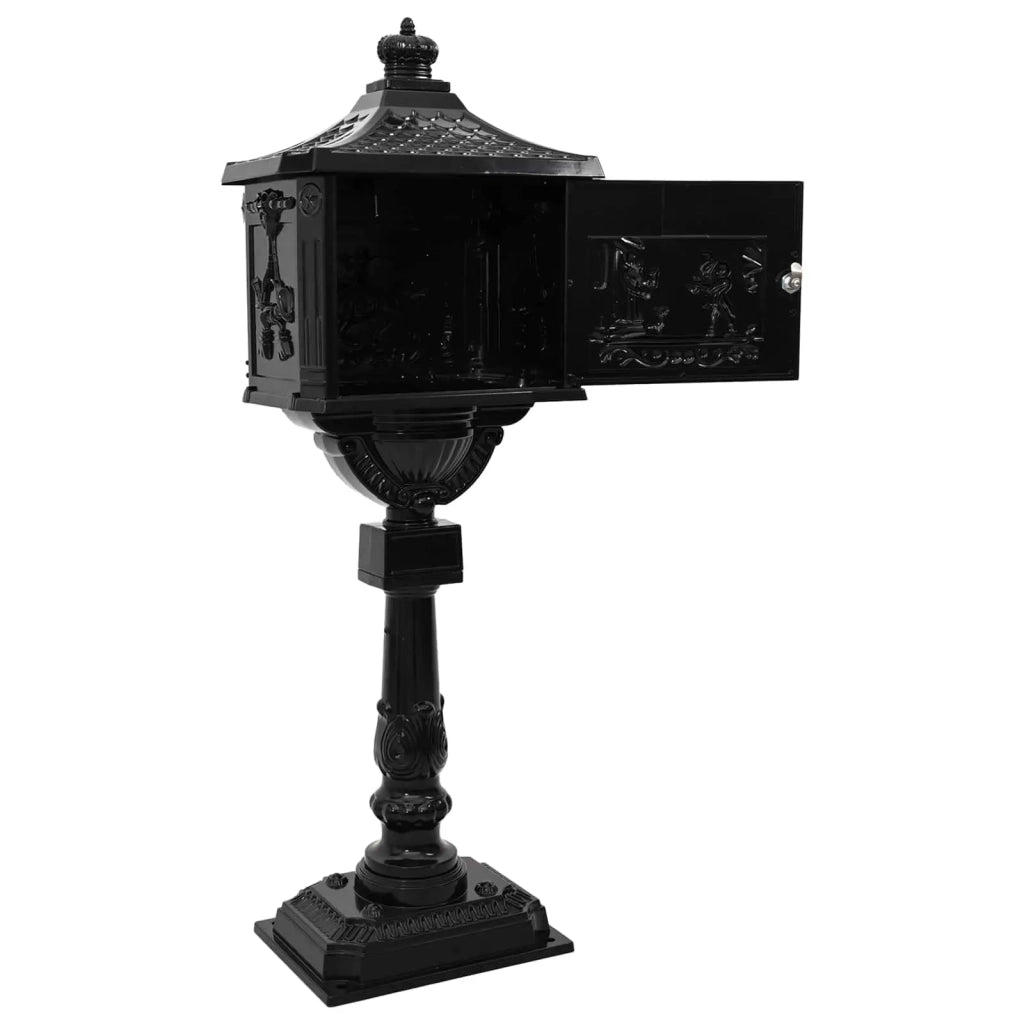 Cassetta Postale Verticale con porta Nero 42,5 x 29,5 x 117 cm 42023493