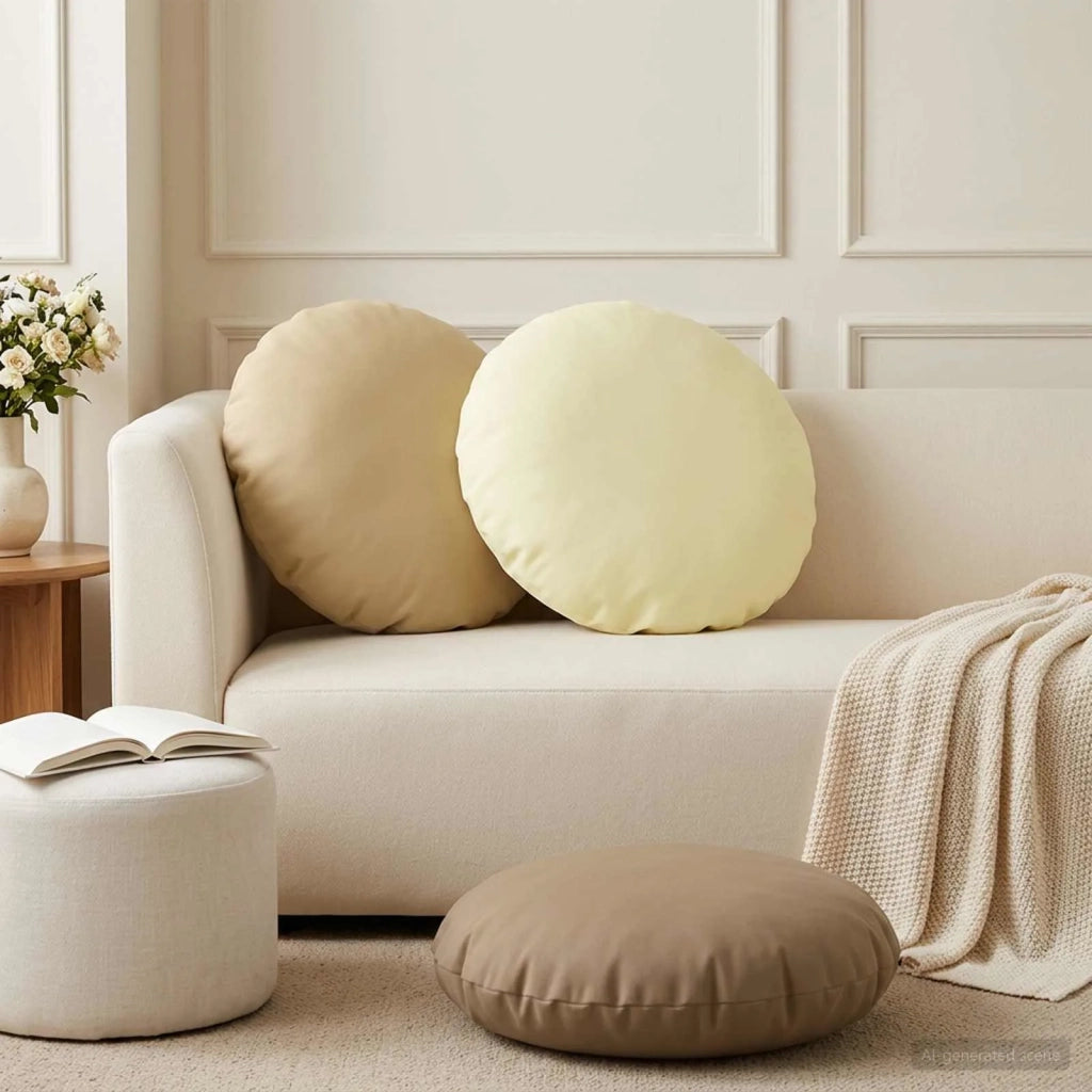 Federa 6 pcs HEERLEN Crema Ø 50 cm Poliestere 922674