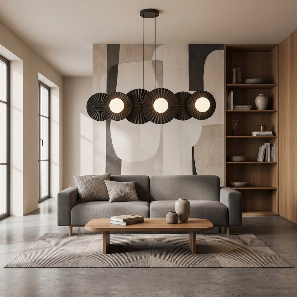 Lampada a sospensione UMBRA nera 6xG9 Emibig