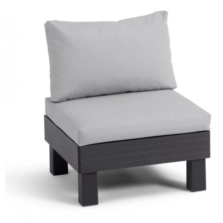 Set Divanetto Poltrona da Giardino Elements + Cuscino Grey 65 x 74 x 73 cm