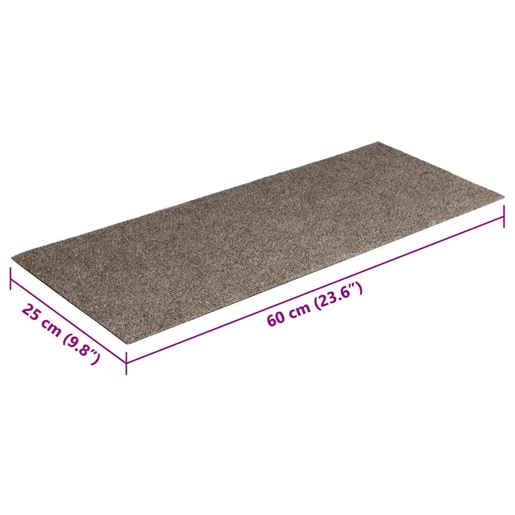 Tappetini per scale autoadesivi 30 pz 60x25 cm beige rettangolari 3365712