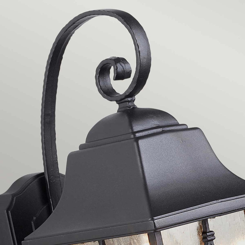 Applique esterna retro nera IP44 E27 60W Kent Elstead